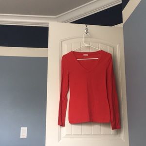 Cherry red v-neck